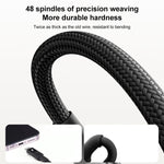 MOMAX DL57D Mag.Link 60W Type-C to 8 Pin Magnetic Braided Fast Charging Data Cable, Length:1m