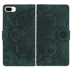 Mandala Embossed Retro Frosted Leather Phone Case, For iPhone XR, For iPhone XS Max, For iPhone 7 Plus / 8 Plus