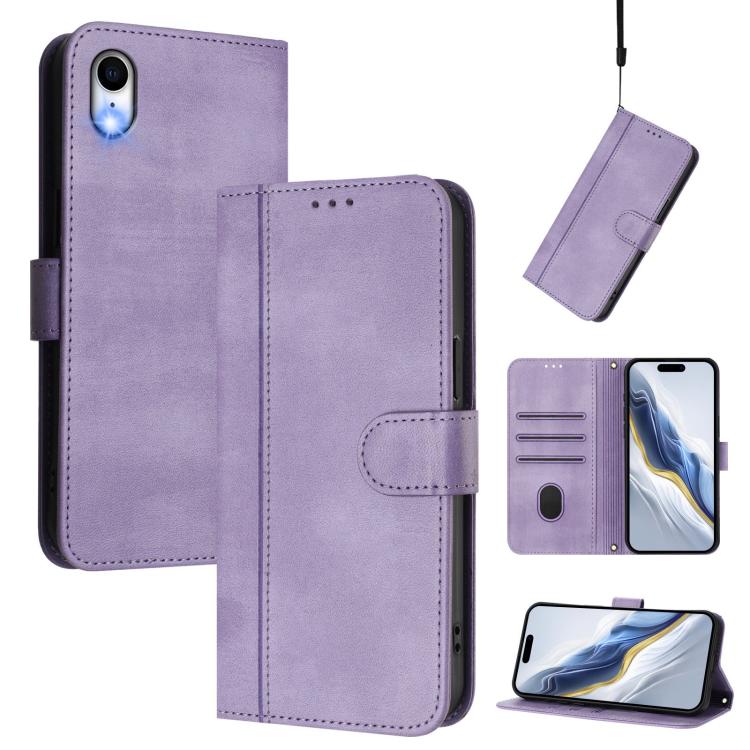 Line Splicing Buckle Retro Leather Phone Case, For iPhone 11 Pro Max, For iPhone 11, For iPhone 11 Pro, For iPhone X / XS, For iPhone XR, For iPhone XS Max
