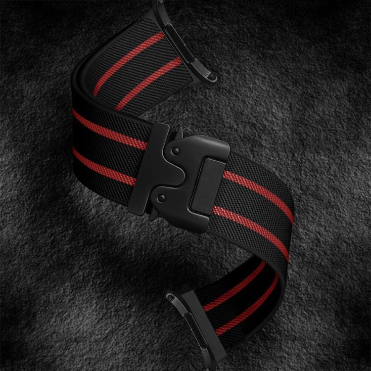Parachute Buckle Stripe Nylon Elastic Braided Watch Band, For Samsung Galaxy Watch Ultra 47mm / Ultra 2025