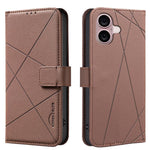Geometric Pattern RFID Leather Phone Case, For iPhone 16e / 17e, For iPhone 17 Pro Max, For iPhone 17 Pro, For iPhone 17, For iPhone Air, For iPhone 16 Pro Max, For iPhone 16 Pro, For iPhone 16 Plus