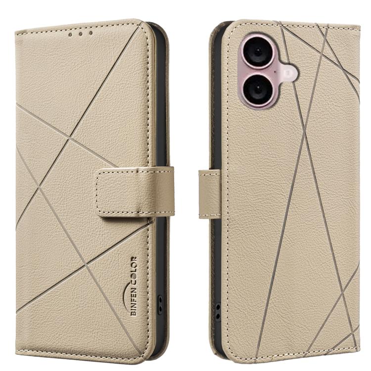 Geometric Pattern RFID Leather Phone Case, For iPhone 16e / 17e, For iPhone 17 Pro Max, For iPhone 17 Pro, For iPhone 17, For iPhone Air, For iPhone 16 Pro Max, For iPhone 16 Pro, For iPhone 16 Plus