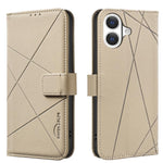 Geometric Pattern RFID Leather Phone Case, For iPhone 16e / 17e, For iPhone 17 Pro Max, For iPhone 17 Pro, For iPhone 17, For iPhone Air, For iPhone 16 Pro Max, For iPhone 16 Pro, For iPhone 16 Plus