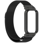 xDfind Watch Frame Integrated Milan Magnetic Metal Watch Band, For Redmi Band 3 / Xiaomi Smart Band 9 Active, For Redmi Band 2 / Xiaomi Smart Band 8 Active