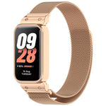 xDfind Watch Frame Integrated Milan Magnetic Metal Watch Band, For Redmi Band 3 / Xiaomi Smart Band 9 Active, For Redmi Band 2 / Xiaomi Smart Band 8 Active