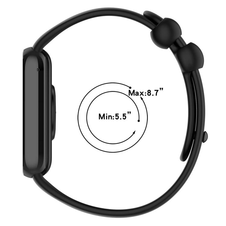 xDfind Solid Color Black Buckle Silicone Watch Band, For Xiaomi Band 10 Pro/9 Pro/Redmi Watch 6/5/4, For Redmi Watch 6 / Watch 5 / Watch 4
