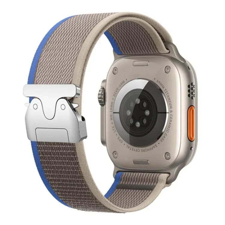 xDfind Titanium Buckle Snap Button Loop Nylon Watch Band, For Apple Watch 46mm / 49mm / 45mm / 44mm, For Apple Watch 42mm / 41mm / 40mm / 38mm