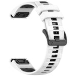 xDfind Dual Color Quick Release Steel Buckle Silicone Watch Band, For Garmin 26mm, For Garmin 22mm, For Garmin 20mm