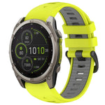xDfind Dual Color Quick Release Steel Buckle Silicone Watch Band, For Garmin 26mm, For Garmin 22mm, For Garmin 20mm