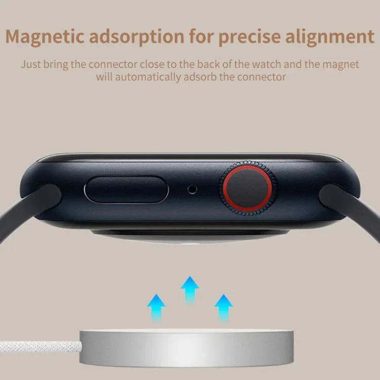 For Apple Watch Series xDfind Aluminum Alloy Shell Magnetic Wireless Watch Charger, Type-C, USB-A