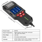 KONNWEI KW700 12V / 24V 2.8 inch Color Screen Car Battery Tester with Printer, KW700