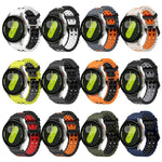 Ocean Dual-Row Hole Two Color Silicone Watch Band, For Samsung Galaxy Watch 7 40 / 44mm