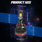 2pcs/Pack 60W 8000LM 6000K Three Color Remote Control Car LED Headlight Bulb, 9005, 9006, H1, H4, H7, H11