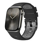 Trapezoid Two Color Silicone Watch Band, For Apple Watch 46mm / 49mm / 45mm / 44mm