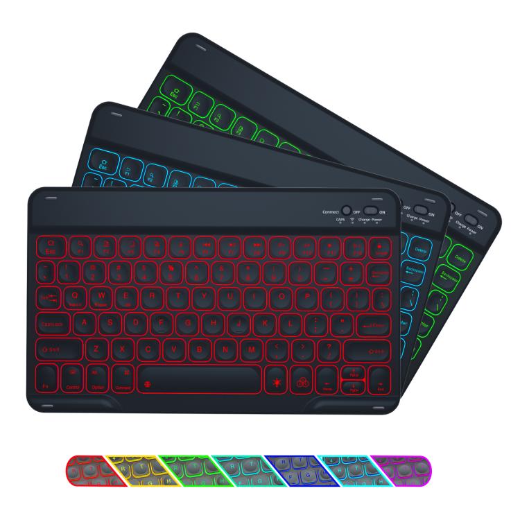 Colorful Backlight Bluetooth Keyboard Leather Tablet Case, For iPad Air 11 2024 / Air 11 2025, For iPad Air 5 / Air 4 10.9