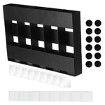 Five-grid Straw Cutlery Metal Storage Rack Kitchen Organizer, without Soft Magnetic Sheet, with 12pcs Soft Magnetic Sheet