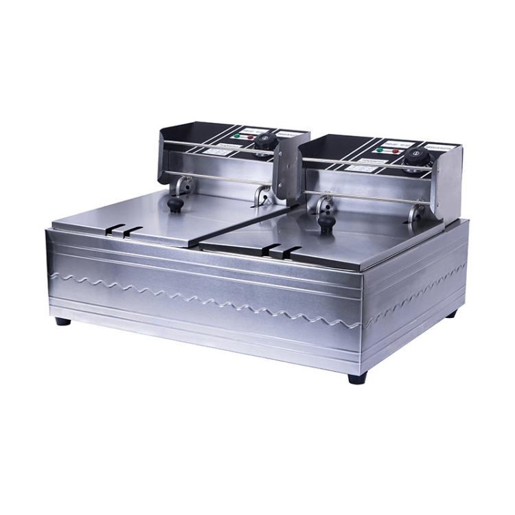 Multifunctional Commercial Stainless Steel Thick Electric Fryer Electric Boiler, Single Cylinder 6L, Single Cylinder 6L+Temperature Limiter, Single Cylinder 6L+Timer, Dual Cylinder 12L, Dual Cylinder 12L+Temperature Limiter, Dual Cylinder 12L+Timer    ...
