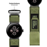 xDfind Quick Release Nylon Hook And Loop Fastener Buckle Watch Band, For Google Pixel Watch 4 / 3 45mm, For Google Pixel Watch 4 / 3 / 2 / 1 41mm