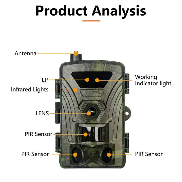 PR802G 4G EU Version 4K HD Night Vision Infrared Motion Detection Hunting Camera, PR802G