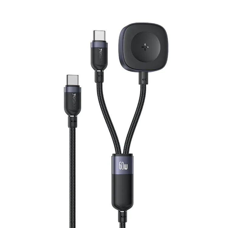 Yesido CA136C 60W USB-C / Type-C to Type-C & iWatch 2 in 1 Charging Cable, CA136C