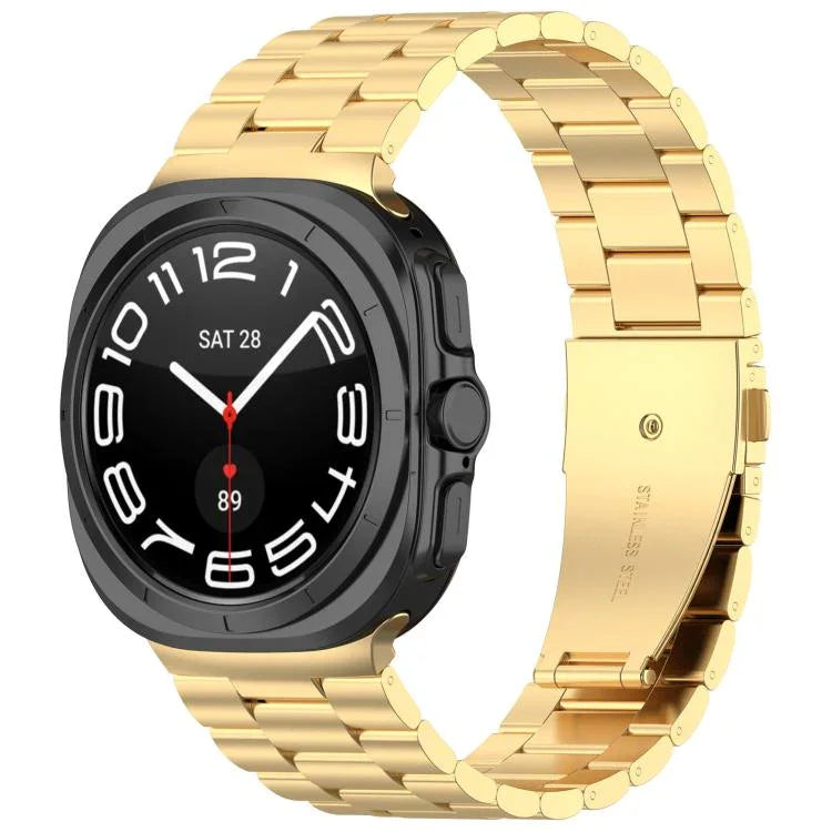 xDfind Three Beads Metal Watch Band, For Samsung Galaxy Watch Ultra 47mm, For Samsung Galaxy Watch 7 / FE / 6 / 5 / 4, For Samsung Galaxy Fit3