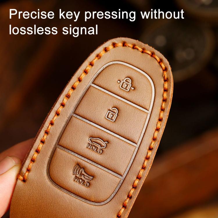 For Hyundai Staria / Sonata 4-button B122 Crazy Horse Cowhide Car Key Protection Cover, For Hyundai Staria 4-button, For Hyundai Staria / Sonata 4-button