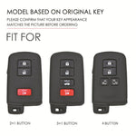 For Toyota North American 3+1-button C013 Crazy Horse Cowhide Car Key Protection Cover, For Toyota North American 3+1-button