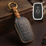 For Toyota SIENNA / Granvia / Alphard / Vellfire Hallmo Crazy Horse Cowhide Car Key Protection Cover, For Toyota SIENNA 4-button, For Toyota SIENNA 5-button, For Toyota SIENNA 6-button