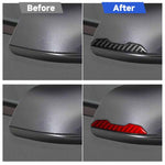 For Tesla Model 3 / Y / S / X 2pcs/Set Carbon Fiber Car Rearview Mirror Anti-collision Decorative Sticker, Car Rearview Mirror Anti-collision