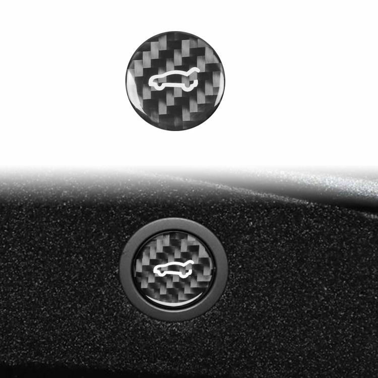 For Tesla Model 3 2023+ / Y New Edition 2025+ Carbon Fiber Car Trunk Button Decorative Sticker, For Tesla Model 3 2023+ / Y New Edition 2025+ Car Trunk Button