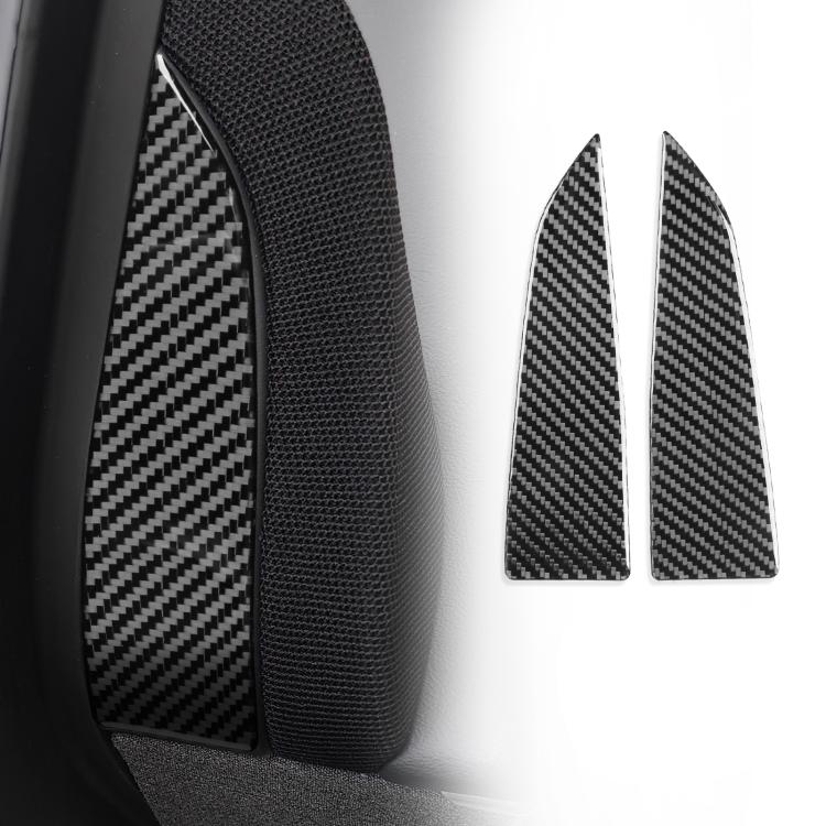For Tesla Model 3 2023- 2pcs/Set Carbon Fiber Car Interior Door A-Pillar Decorative Sticker, Car Interior Door A-Pillar