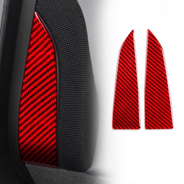 For Tesla Model 3 2023- 2pcs/Set Carbon Fiber Car Interior Door A-Pillar Decorative Sticker, Car Interior Door A-Pillar
