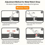 xDfind Buckle Metal Mesh Watch Band, 12mm, 18mm, For Garmin Lily 2 14mm, 20mm, 22mm