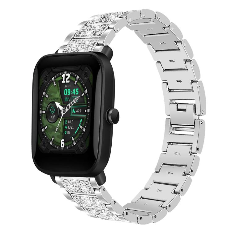 xDfind Diamond Jewelry Steel Watch Band, 22mm For Amazfit GTR 4/3/3 Pro/Bip6/Bip5, 20mm For Amazfit Bip U / Lite / Bip 3 Pro, 20mm For Amazfit GTS4 mini/GTS3/2/2E/GT2 mini, 18mm For Huawei GT5/GT4 41mm / OPPO Watch X2 Mini, 14mm For Garmin Lily 2      ...