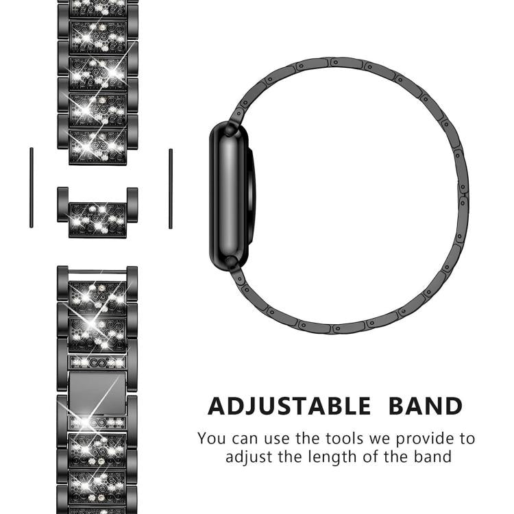 xDfind Diamond Jewelry Steel Watch Band, 22mm For Amazfit GTR 4/3/3 Pro/Bip6/Bip5, 20mm For Amazfit Bip U / Lite / Bip 3 Pro, 20mm For Amazfit GTS4 mini/GTS3/2/2E/GT2 mini, 18mm For Huawei GT5/GT4 41mm / OPPO Watch X2 Mini, 14mm For Garmin Lily 2      ...
