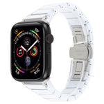 Three Beads Ceramics 18mm Steel Watch Band, For Apple Watch 46mm / 49mm / 45mm / 44mm, For Apple Watch 42mm / 41mm / 40mm / 38mm