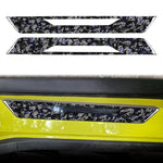 2pcs/Set Forged Gold Foil Carbon Fiber Car Threshold Decorative Sticker for Chevrolet Corvette C8 2020-, Left and Right Driver, Threshold