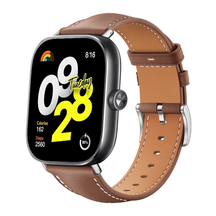 xDfind Flat Head Black Shark Fine Grain Leather Watch Band, For Xiaomi Band 10 Pro / 9 Pro / Redmi Watch 6, For Redmi Watch 3 Active / Lite 20mm, For Redmi Watch 3 20mm