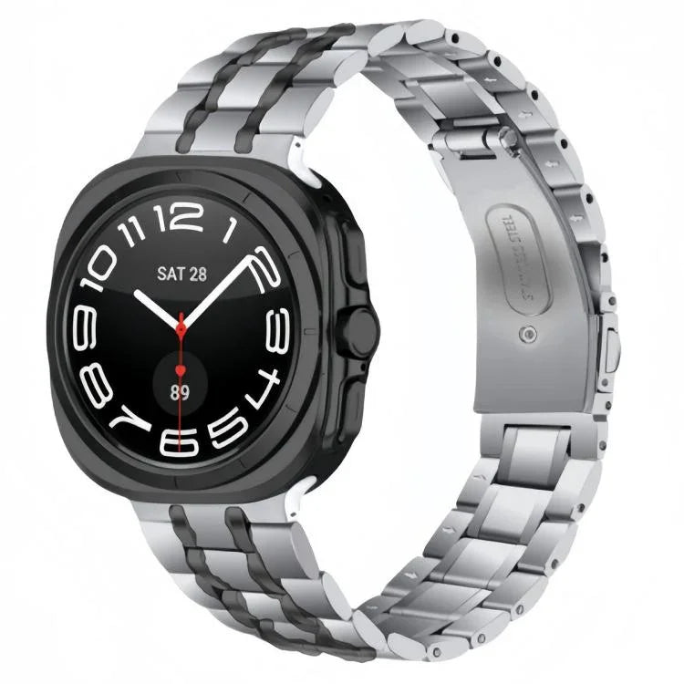 Five Beads Stainless Steel Metal Watch Band, For Samsung Galaxy Watch Ultra / Ultra 2025, For Samsung Galaxy Watch8 / Watch8 Classic
