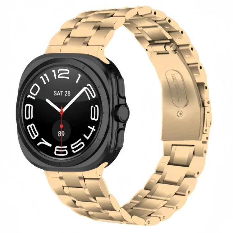 Five Beads Stainless Steel Metal Watch Band, For Samsung Galaxy Watch Ultra / Ultra 2025, For Samsung Galaxy Watch8 / Watch8 Classic