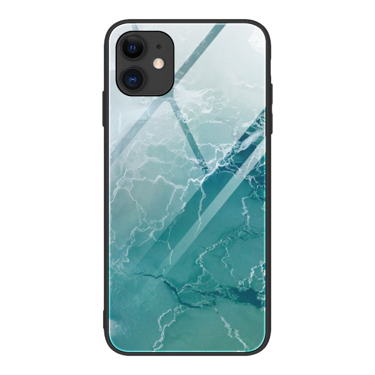 Marble Pattern Glass Protective Case, For iPhone 12 mini, For iPhone 12 Pro Max, For iPhone 11 Pro, For iPhone SE 2022 / SE 2020 / 8 / 7, For iPhone X