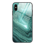 Marble Pattern Glass Protective Case, For iPhone 12 mini, For iPhone 12 Pro Max, For iPhone 11 Pro, For iPhone SE 2022 / SE 2020 / 8 / 7, For iPhone X
