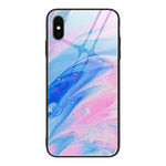 Marble Pattern Glass Protective Case, For iPhone 12 mini, For iPhone 12 Pro Max, For iPhone 11 Pro, For iPhone SE 2022 / SE 2020 / 8 / 7, For iPhone X