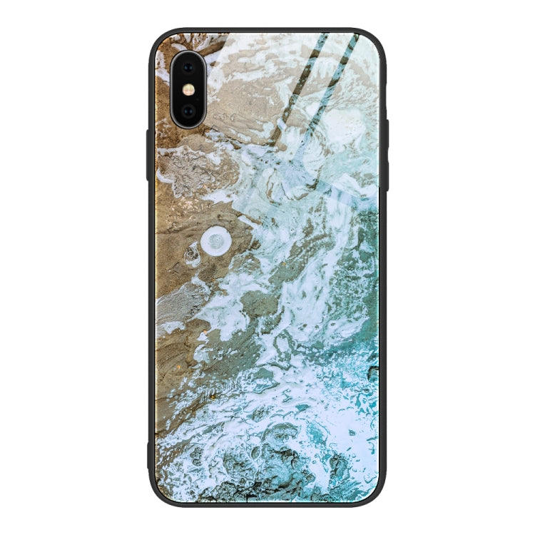 Marble Pattern Glass Protective Case, For iPhone 12 mini, For iPhone 12 Pro Max, For iPhone 11 Pro, For iPhone SE 2022 / SE 2020 / 8 / 7, For iPhone X