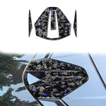 4pcs/Set Forged Gold Foil Carbon Fiber Car Rear Roof Camera Decorative Sticker for Chevrolet Corvette C8 2020-, Left and Right Driver, Rear Roof Camera