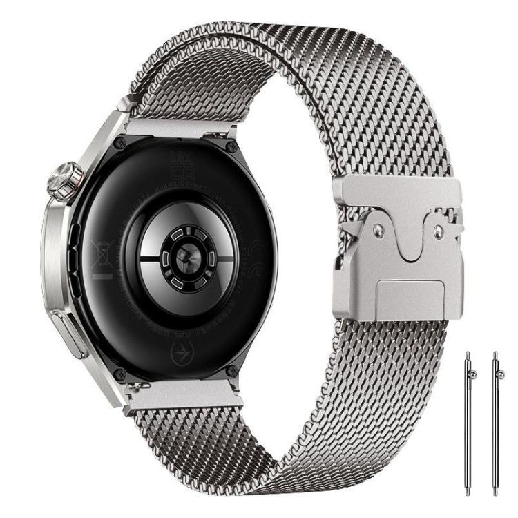 xDfind Milanese Parachute Buckle Stainless Steel Raised Fine Mesh Watch Band, 22mm