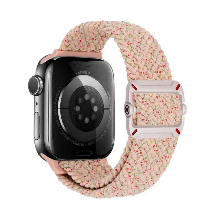 Double Loop Mechanical Buckle Nylon Braid Watch Band, For Apple Watch 46mm / 49mm / 45mm / 44mm