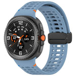 xDfind Magnetic Black Buckle Silicone Watch Band, For Samsung Galaxy Watch8 / Watch8 Classic