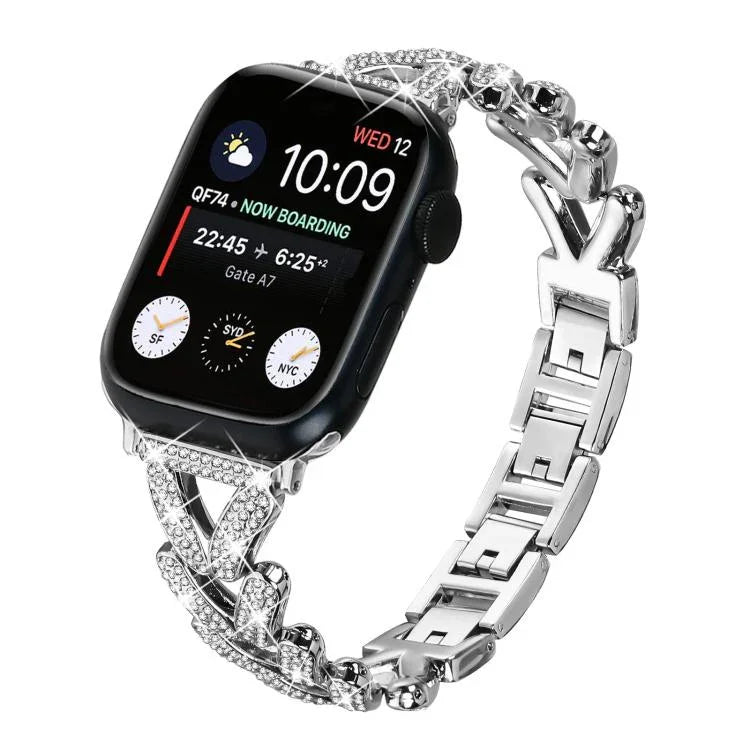 xDfind Small Twist Diamond Metal Watch Band, For Apple Watch 38 / 40 / 41 / S10 42mm 20mm