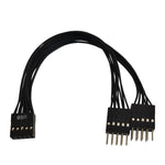 Desktop Computer Motherboard 2 in 1 9 Pin USB Adapter Extension Cable, 9 Pin